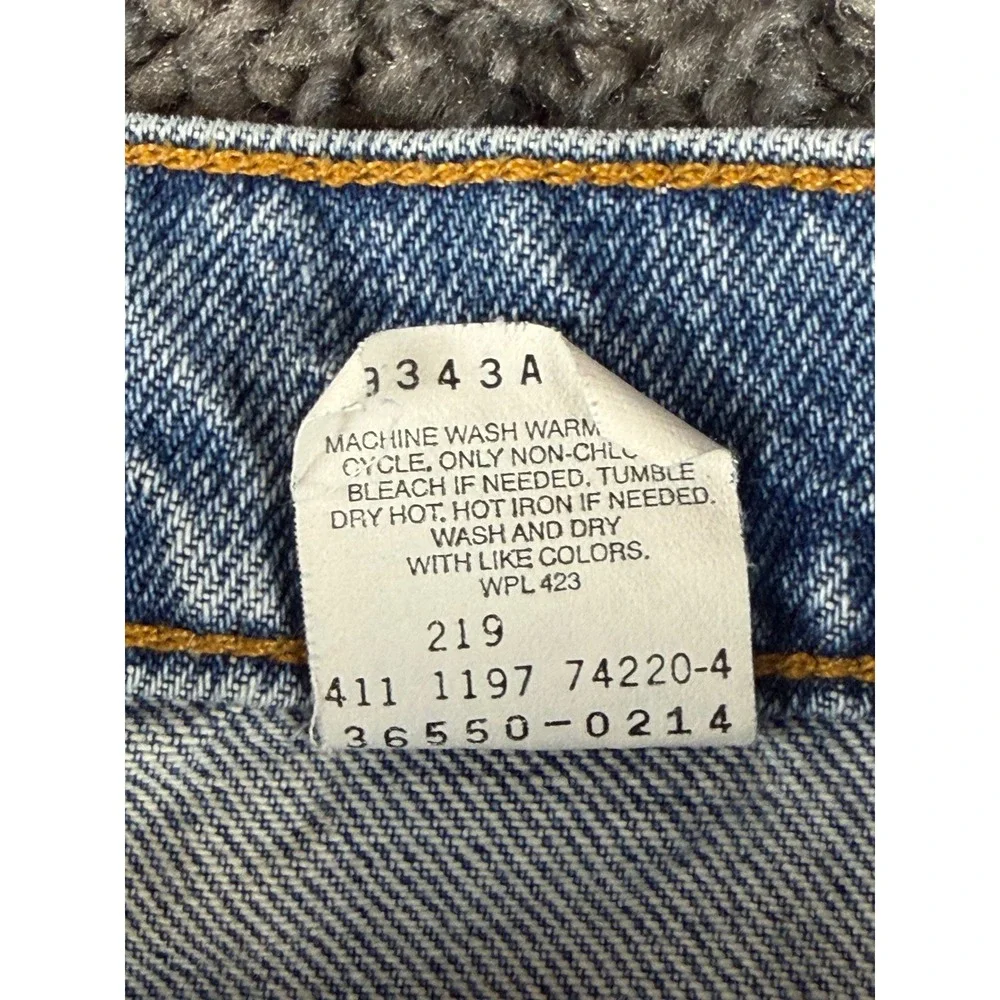 VTG Levi's 550 Orange Tab Relaxed Fit Denim Shorts Mens 36 Blue 90s 36550-0214